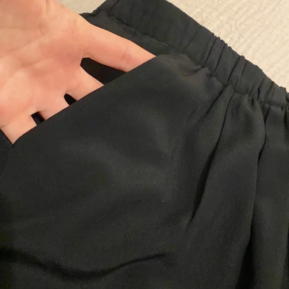 Madewell Black 100% Silk Mid-length Straight Island Skirt Elastic Waist. Size S - Picture 6 of 9